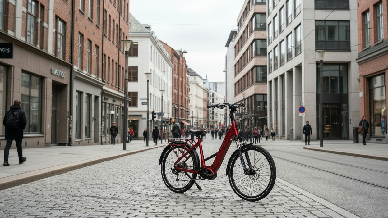 Mechanic Arts Flo elsykkel i okseblod - premium elsykkel i Oslo storgata