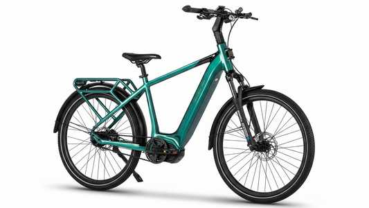 Mechanic Arts Rida elsykkel hvit bakgrunn sidevisning