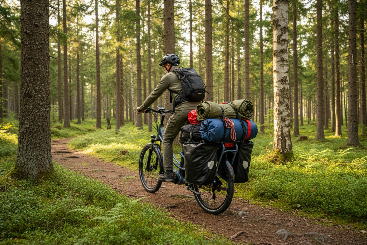Mechanic Arts Haulr elsykkel longtail lastesykkel i skog