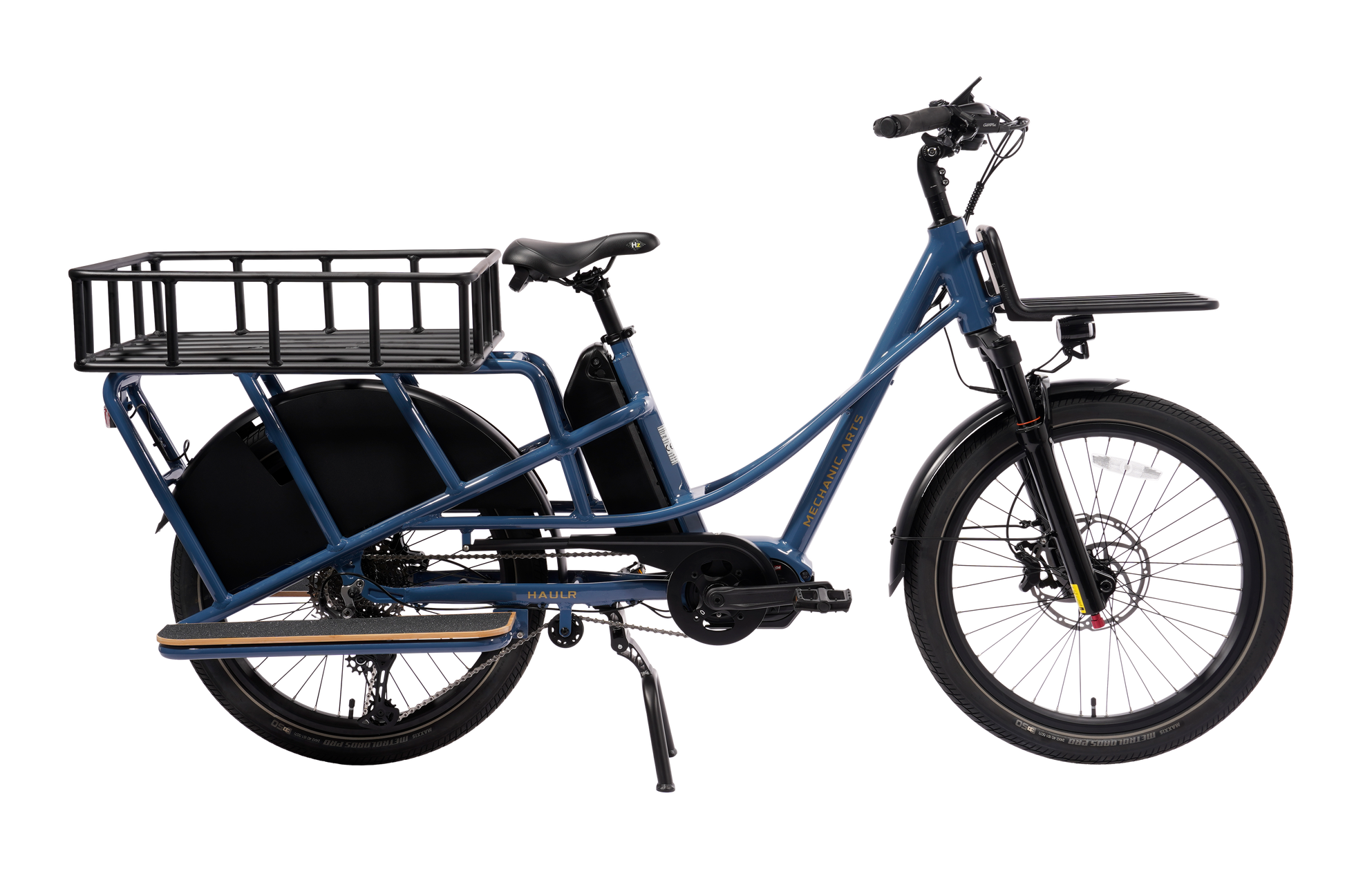 Mechanic Arts Haulr elsykkel med kjededrift for last – elektrisk longtail-sykkel med robust ramme og kraftig motor for tung last