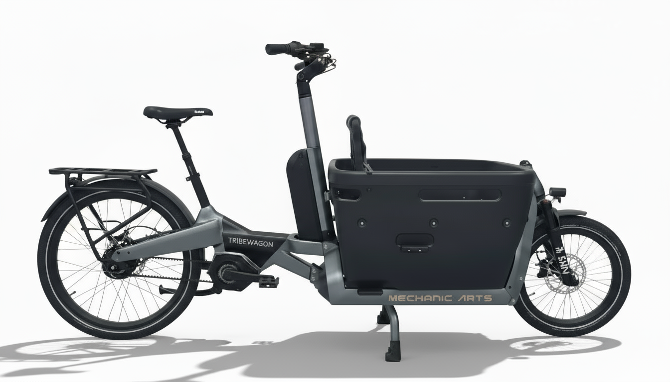 Mechanic Arts Tribewagon elektrisk lastesykkel, elsykkel med frontlaster