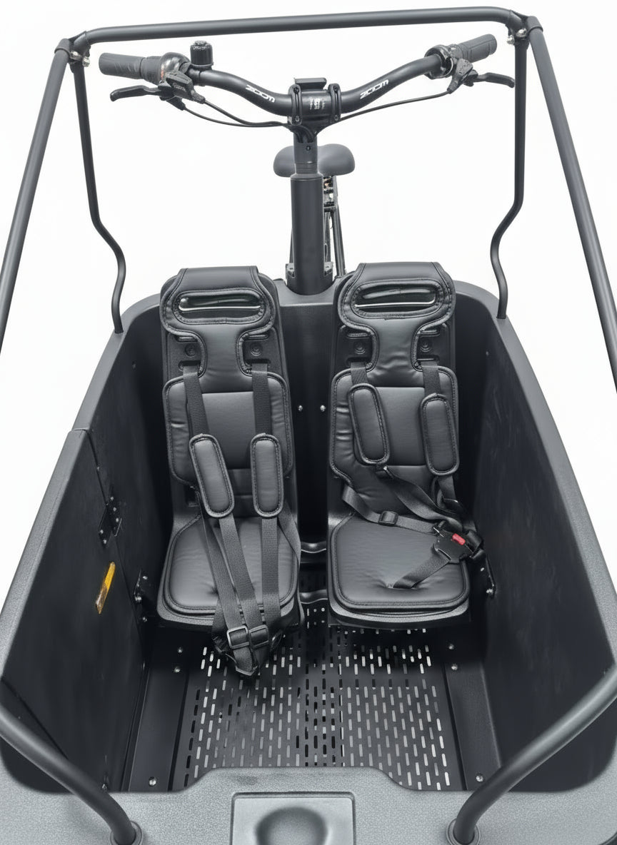 Mechanic Arts Tribewagon elsykkel cargo bike innvendig lasteplass